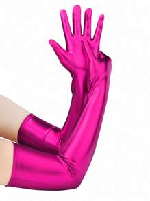 D EXCEED 1 Pair Women's Long Paint Gloves Opera Party Glove Costume Stretchy Adult Size Elbow Length Halloween Costume Cosplay Festival Decoration Gift Tea Party Prom Celebration - Multicolor - View 16
