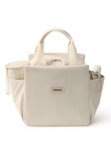 1pc Corduroy Insulated Lunch Bag For Women Men, Waterproof Lunch Cooler Bag, Reusable High Capacity Lunch Tote Bags, For Work Picnic Or Travel Back To School Lunch Kit Classroom Bento Kitchen Insulated Lunch Bag Woman Lunch Box Bag Ladies School Supplies Stuff Accessories, Gifts For Mothers & Friends Bag For School School Accessories School Stuff