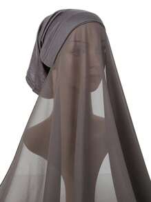 Chiffon Scarf + Tube Hat Integrated Scarf, Convenient One-Piece Scarf - Multicolor - View 10