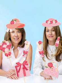 25 件母亲节摄影道具，流行母亲节趣味派对装饰套装，节日礼物 - 彩色 - 查看 3