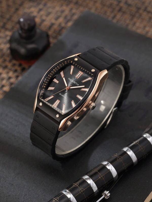 1 Pc Women Casual Minimalist Style Silicone Strap Quartz Movement Wrist Watch, Suitable For Daily Wear