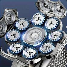 Electric Head Hair Shaver For Hair Cutting, Ultimate Men Cordless Rechargeable Wet/Dry Skull & Bald Head Razor With Rotary Blades, Clippers, Nine Blade Electric Shaver Battery Capacity 600mAh