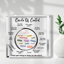 平静角落亚克力桌牌 - 送给女性、辅导员和心理学学生的完美心理健康礼物 - 非常适合治疗办公室、教室装饰、圣诞节 - transparent - 查看 5