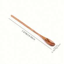 3/5 Pieces, Wooden Coffee Stirrers - Long-Handled Stirrers And Tea Spoons, Suitable For Kitchen Utensils And Cooking Tools Back To School - Multicolor - View 4