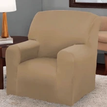 Sofa Protector Cover For 1-Seater Armchair Glued - Avellana - Ver 3