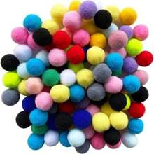 Multicolored Pompom Ball 14 Mm Pack Of 100 Balls - IMT - For Crafts - Nhiều màu - Xem 1