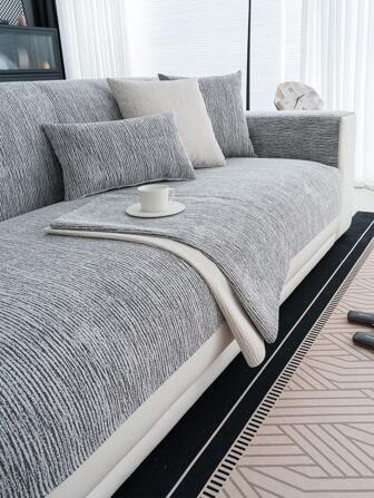 1 pieza Cojín moderno y sencillo de chenilla resistente a arañazos de gato y a la suciedad, adecuado para todas las estaciones, para uso diario en la sala de estar