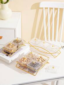 1 Set de Almacenamiento y Decoración de Lujo para Aperitivos, Dulces, Frutas Secas y Galletas - Multicolor - Ver 12