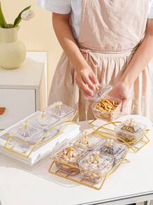 1 Set de Almacenamiento y Decoración de Lujo para Aperitivos, Dulces, Frutas Secas y Galletas - Multicolor - Ver 2