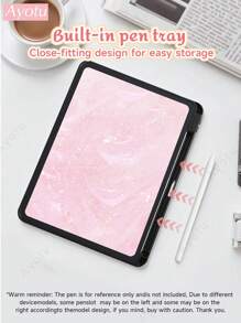 Ayotu Custom Design Black Matte IPad Tablet Case, Soft Silicone Tablet Protective Cover, Compatible With IPad 9th Gen (10.2-Inch), Multiple Colors - IPad Pro 11-Inch 2021 And IPad 10th Gen, Compatible With Samsung Galaxy Tab, Built-In Pencil Holder Design, Convenient Storage, Family, Couple, Pets, Idol Photos Custom Design - A Choice For Anniversary, Valentine's Day, Christmas Gift - Multicolor - View 3