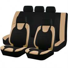 9件套汽车座椅套，兼容安全气囊，通用型，适用于卡车、轿车、SUV，防尘防污，女性专属设计，全套汽车座椅套，汽车配件