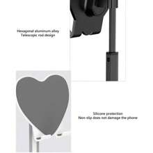 Supporto telescopico a forma di cuore per telefoni cellulari, multifunzionale da tavolo, ideale per guardare serie TV e live streaming, supporto a forma di cuore compatibile con iPad