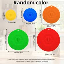 1-2 件/套硅胶弹力盖，可重复使用密封盖，适用于厨房、冰箱、烘焙、家用，耐热高达 446°F - 彩色 - 查看 3