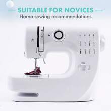 609A Mini Sewing Machine, Electric 12-Stitch Sewing Machine With Foot Pedal And Sewing Kit, UK Plug, Ideal For Easter Sewing Projects - White - View 6