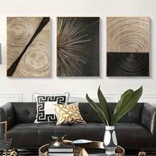 1pc /3PCS Wall Arts Posters Optional Frame Abstract Luxury Wall Art Canvas Posters Gold Black Surround Canvas Painting Living Room Nordic Decoration Painting Home Decoration Frameless/Framed Canvas Art ,Wall Art With Frame