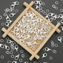 300pcs/Pack Jewelry Making Set: Lobster Clasp, Open Jump Rings, Handcraft Bracelets Necklace Earrings Findings