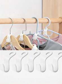 30PCS/20PCS Ganchos de cabide de suspensão multicamadas, ganchos organizadores de armários que economizam espaço para diferentes tipos de cabides, clipes conectores de cabides empilháveis