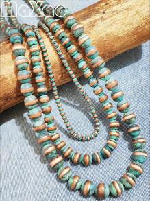 高品质手工珍珠项链,复古波西米亚西部风格,适合女性佩戴,可叠戴,不易褪色,适合休闲外出或聚会,现在就购买,为您的珠宝柜增添光彩吧! - 復古納瓦荷珍珠項鍊 - 查看 9