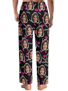 Custom Photo Printed Men's Pajama Pants, Funny & Comfortable Personalized Sleepwear, Unique And Cozy Custom Pants For Men, Perfect Gift For Boyfriend, Friends, And Loved Ones, Ideal For Holidays And Special Events - Multicolor - View 6