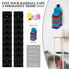 1pc Hat Storage Rack Is Suitable For Wall Baseball Caps Wall Hat Rack Can Accommodate 18 Hat Racks Storage Storage Rack Hooks Display Walls Suitable For Doors Closets Dedroom Father's Day Gifts