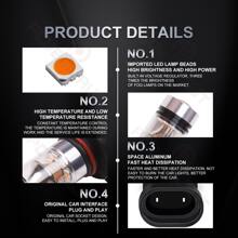 Pink Purple 9006 HB4 LED Fog Light Bulbs For Dodge RAM 1500 2500 3500 2013-2018 - 9005 - View 10