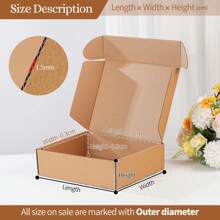 10pcs/Set Courier Packaging Boxes, Corrugated Paper Boxes, Postal Cartons, Gift Boxes, Suitable For Small Businesses And Personal Parcel Shipping