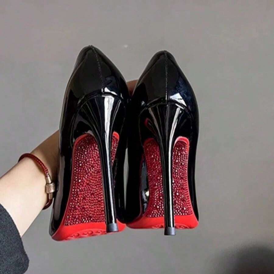 Rhinestone Red Bottom High Heels For Women Spring And Autumn New Style ...