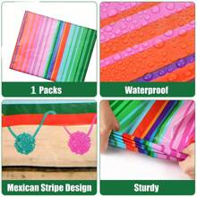 Is A Single-Pack Mexican-Themed Party Tablecloth, Suitable For Carnivals, Taco Nights, Birthday Parties, And Other Mexican-Themed Party Supplies. It Measures 51.2 X 86.6 Inches And Is A Disposable Tablecloth. - Multicolor - View 4