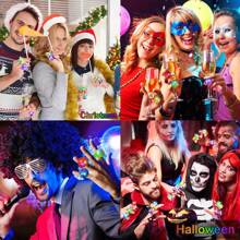 20/10个装 LED 多色橡胶发光环，带凸点果冻质感，款式多样，夜光效果出色，是生日派对、课堂奖励等的理想之选。也可用作生日礼物、派对礼品、情人节礼物、新年礼物、嘉年华派对用品、家居装饰、玩具、创意男士礼物。 - 多款 - 查看 6