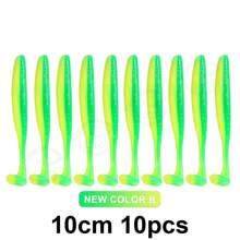 QXO 10pcs/Lot 13cm 10cm 7cm Soft Worm Lures Silicone Swimbait Bait Sea Fish Pva Wobblers Goods For Fishing Artificial Tackle