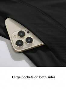 Hooded Lightweight Sun Protective Jacket With Pockets And Thumbholes, Suitable For Hiking And Commuting - Black - View 5