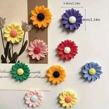 Random 8pcs/10pcs Cute Animal, Plant & Floral Fridge Magnets, Whiteboard Magnets, Decorative Refrigerator Magnets, Adorable Office & Kitchen Magnets, Household & Dorm Room Essentials, Home Decor Birthday