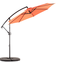 okwish Parasol Garden Parasol Cantilever Parasol Balcony Parasol With Crank 294x294 Cm (L * W) - Orange - View 3
