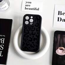 猎豹纹 1 件黑色哑光渐变豹纹商务手机壳适用于 16 Pro Max、15/14 Plus、13、12、11，兼容三星系列防水防震防摔防刮 - 彩色 - 查看 2