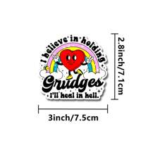 5pcs I Believe In Holding Grudges I'll Heal In Humorous Sticker - Humorous Office Decor To Lighten Your Workspace | Funny Desk Decal For Employees, Managers, And Colleagues | Perfect Cubicle Decor, Gag Gift For Work, Or Motivational Reminder | Waterproof And Durable Vinyl For Any Surface ﻿ - Multicolor - View 2