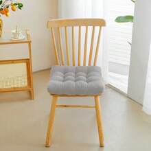 1pc Square Plush Cushion Pad, Thick Chenille Chair Pad For Kitchen, Tatami Mat, Floor, Home Office, Patio Chairs