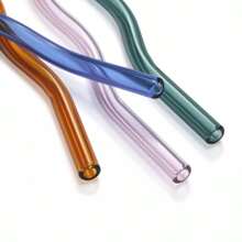 Wit & Delight 4ct Everyday Gifting Reusable Glass Straws With Cleaning Brush - 1 - View 4