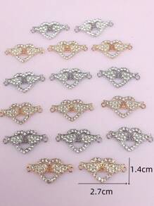 16pcs Mixed Crystal Angel Wings Alloy Connectors For DIY Jewelry Making, K484 - Multicolor - View 5