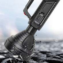 1pc Outdoor Multifunctional LED Camping Lantern, Bright Long Range Waterproof Rechargeable Flashlight, Camping Accessories - Black - View 5