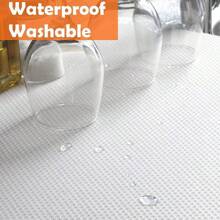 Shelf Liners For Kitchen Cabinets Non-Adhesive Easy To Cut Liner Waterproof EVA Cupboard Drawer Storage - Clear Shoe Rack 17.71" X 196Inch