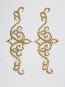 2 件刺绣孔雀羽毛补丁，自粘服装装饰配件，适用于衣服、礼服、包包、帽子 - 款式4 - 查看 9