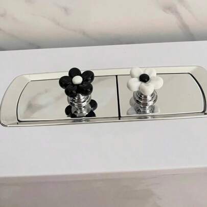 1pc Floral Toilet Flush Button, Bathroom Tank Switch Lever, Nail Salon Specific, Universal Toilet Lid Opener