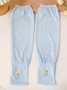 1 Pair Women Sunflower & Rabbit Solid Color Knitted Arm Sleeves Cooling Sleeve Covers, Sun Protection - Sleeves - View 6