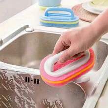1pc Magic Sponge Easy Cleaner - Tiles, Kitchen & Bathroom Surfaces, Glass, Walls, Toilet & Ceramic Shiny - Multicolor - View 7
