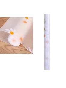 1 rolka Przezroczysta mata wodoodporna z wzorem stokrotek, antypoślizgowa wyściółka do szafek kuchennych, półek i stołów - Materiał z tworzywa sztucznego EVA do kontaktu z żywnością