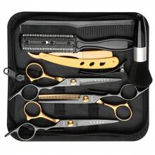 10 Piece Professional Hair Clipper Set - Advanced Barber Tool Kit, Including Hair Scissors, Trimming Scissors, Basic Comb, Cleaning Brush, Hair Salon, And Hairdressing Supplies