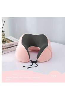 1 件极其舒适的人体工学旅行枕 - 柔软针织枕套，U 型颈部支撑，防滑弹性技术 - 便携、可洗、小巧，适用于飞机、办公室、家庭