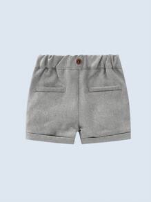 BOARNSEORL Baby Boys' Casual Gray Shorts, Versatile For Outings, Travel, School, Summer - Light Grey - View 2