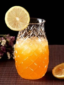 1pc High Borosilicate Glass Cup, Bar Internet Celebrity Pineapple Cocktail Glass, Luxury Embossed Cocktail Glass, Juice Glass, Mixing Glass, Suitable For Various Beverages Such As Fruit Juice And Milk, Back To School Supplies - Multicolor - View 5