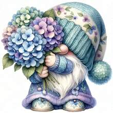 5D Diamond Painting Kit - Colorful Gnome Design, Round Acrylic Diamonds, Frameless Art Craft Set For Wall Decor, Perfect Surprise Gift - Multicolor - View 8